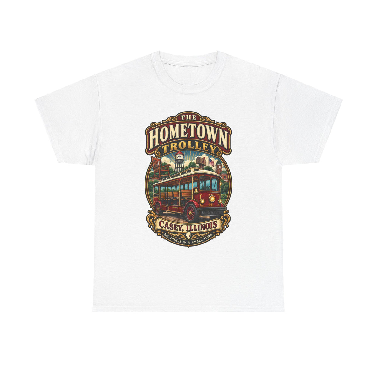 The Hometown Trolley Tee — Casey, Illinois Vintage Transit Shirt