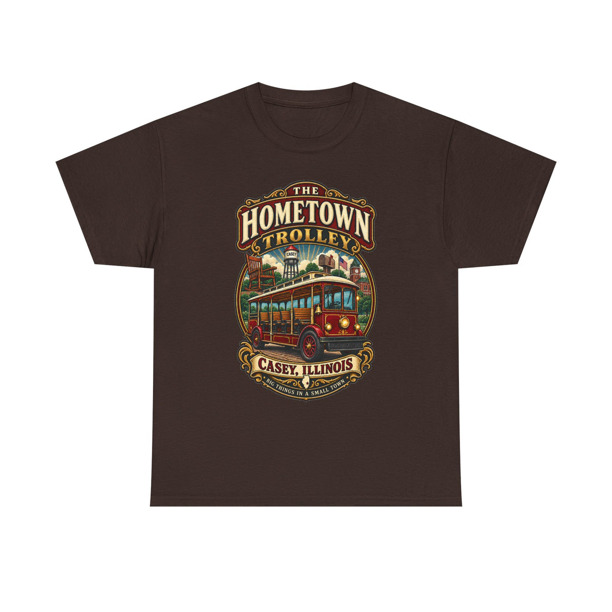 The Hometown Trolley Tee — Casey, Illinois Vintage Transit Shirt