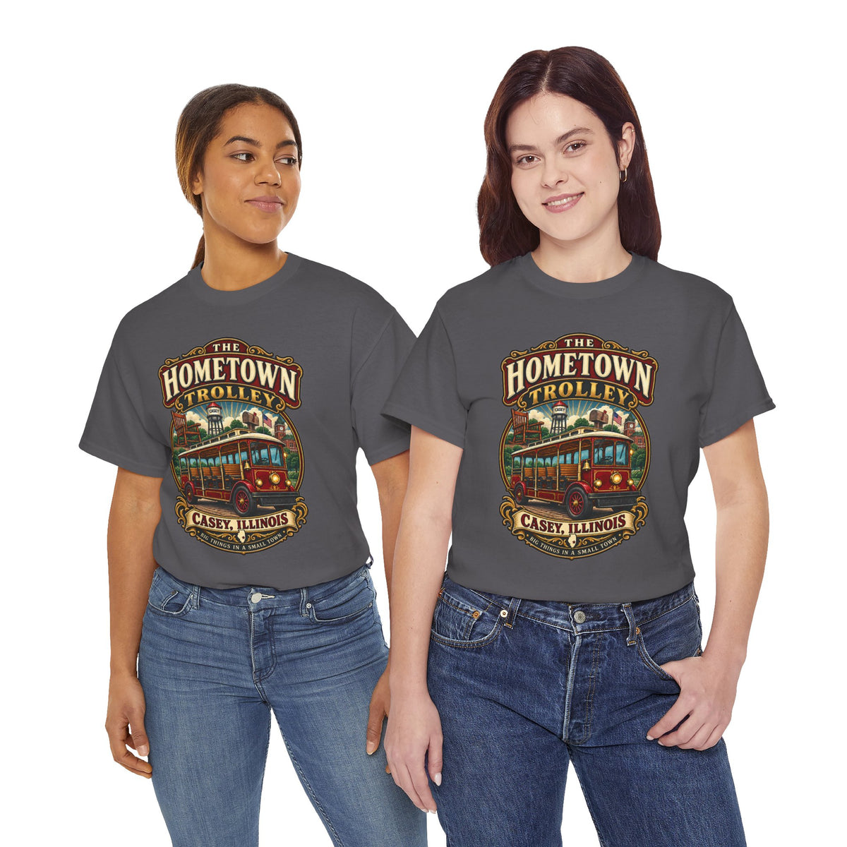 The Hometown Trolley Tee — Casey, Illinois Vintage Transit Shirt