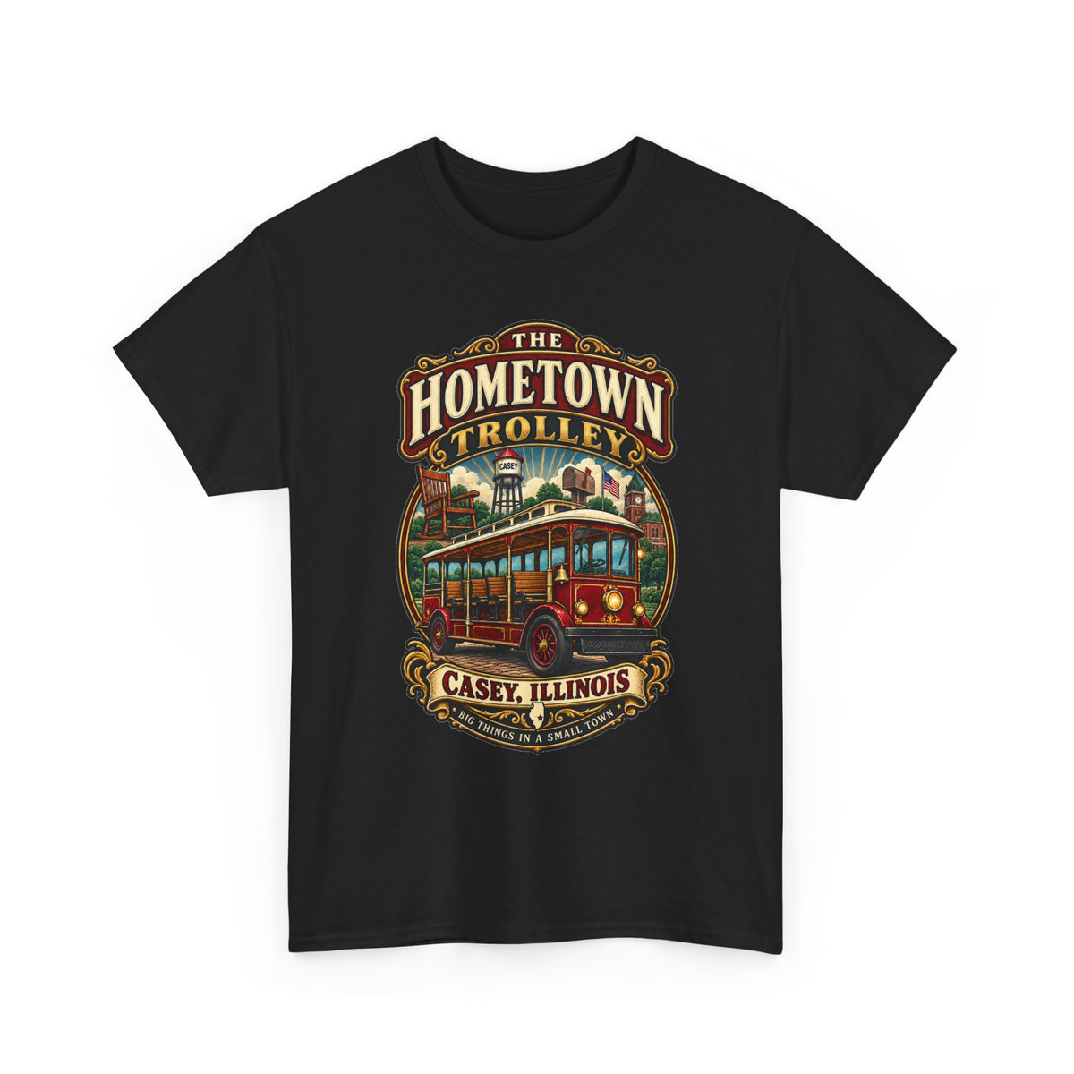 The Hometown Trolley Tee — Casey, Illinois Vintage Transit Shirt