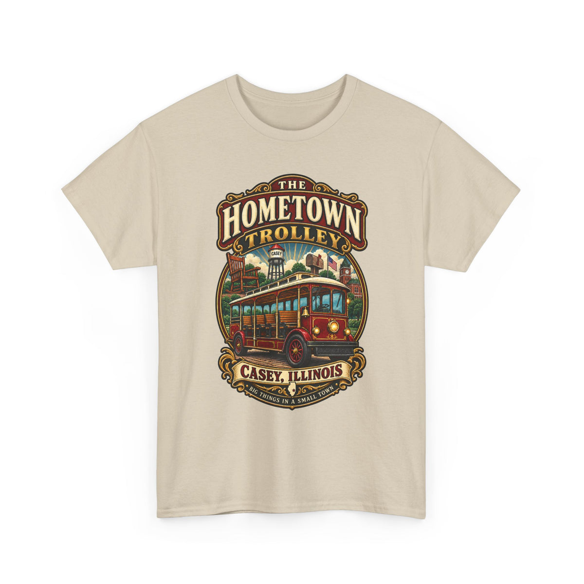 The Hometown Trolley Tee — Casey, Illinois Vintage Transit Shirt
