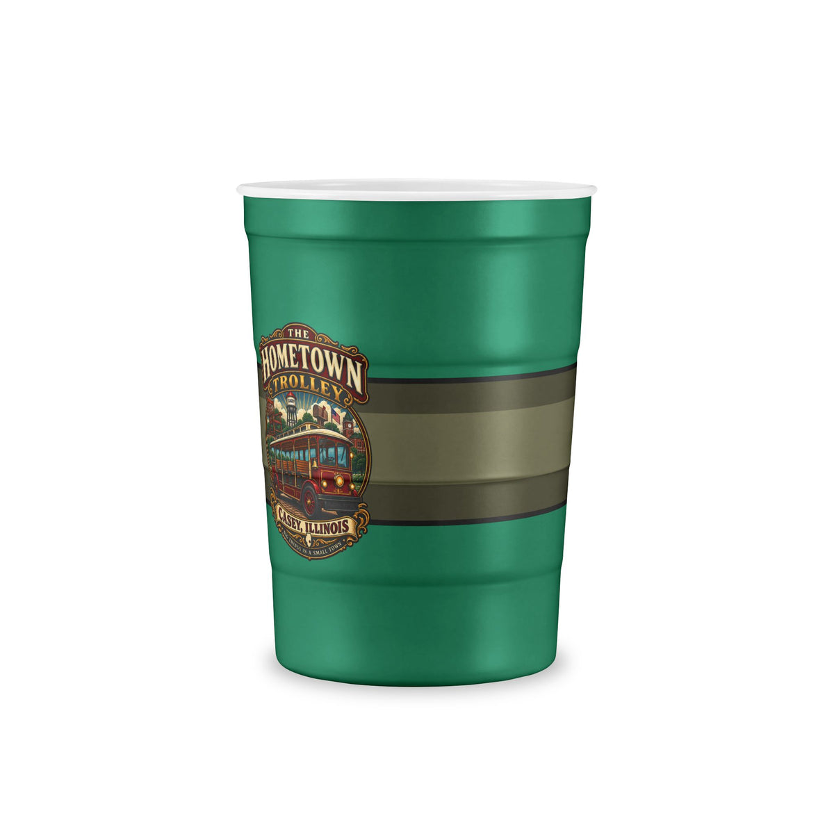 The Hometown Trolley Recyclable Steel Cup