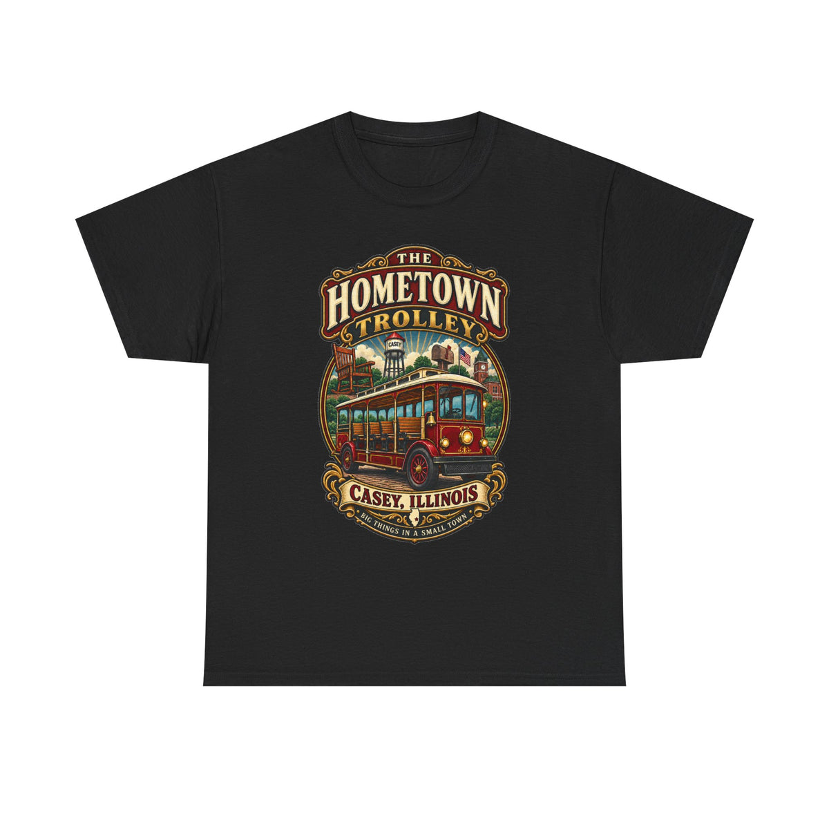 The Hometown Trolley Tee — Casey, Illinois Vintage Transit Shirt