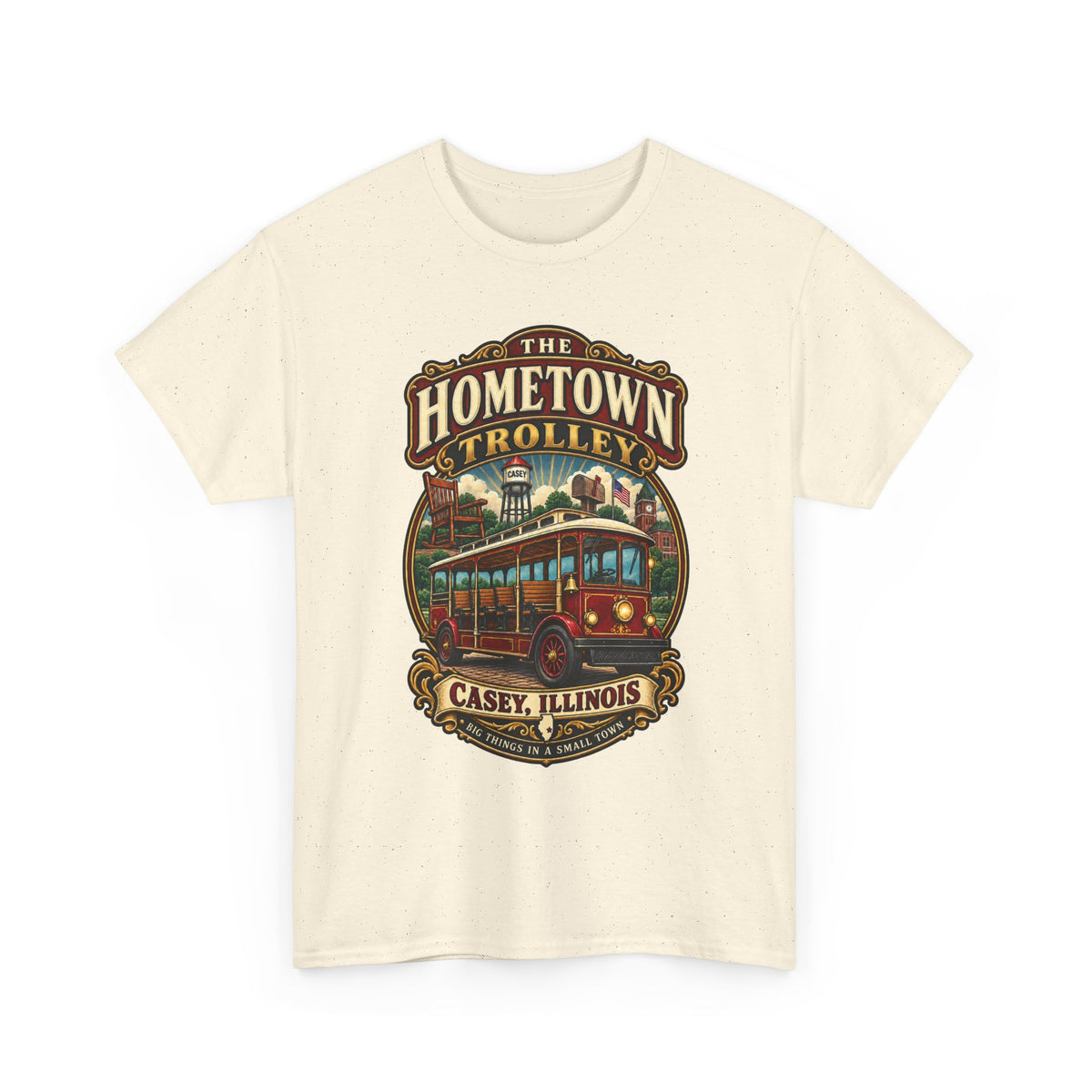 The Hometown Trolley Tee — Casey, Illinois Vintage Transit Shirt