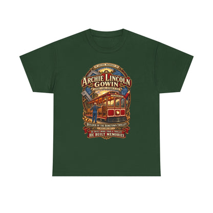 Vintage Trolley Memorial Tee - "Archie Lincoln Gowin" Legacy Shirt