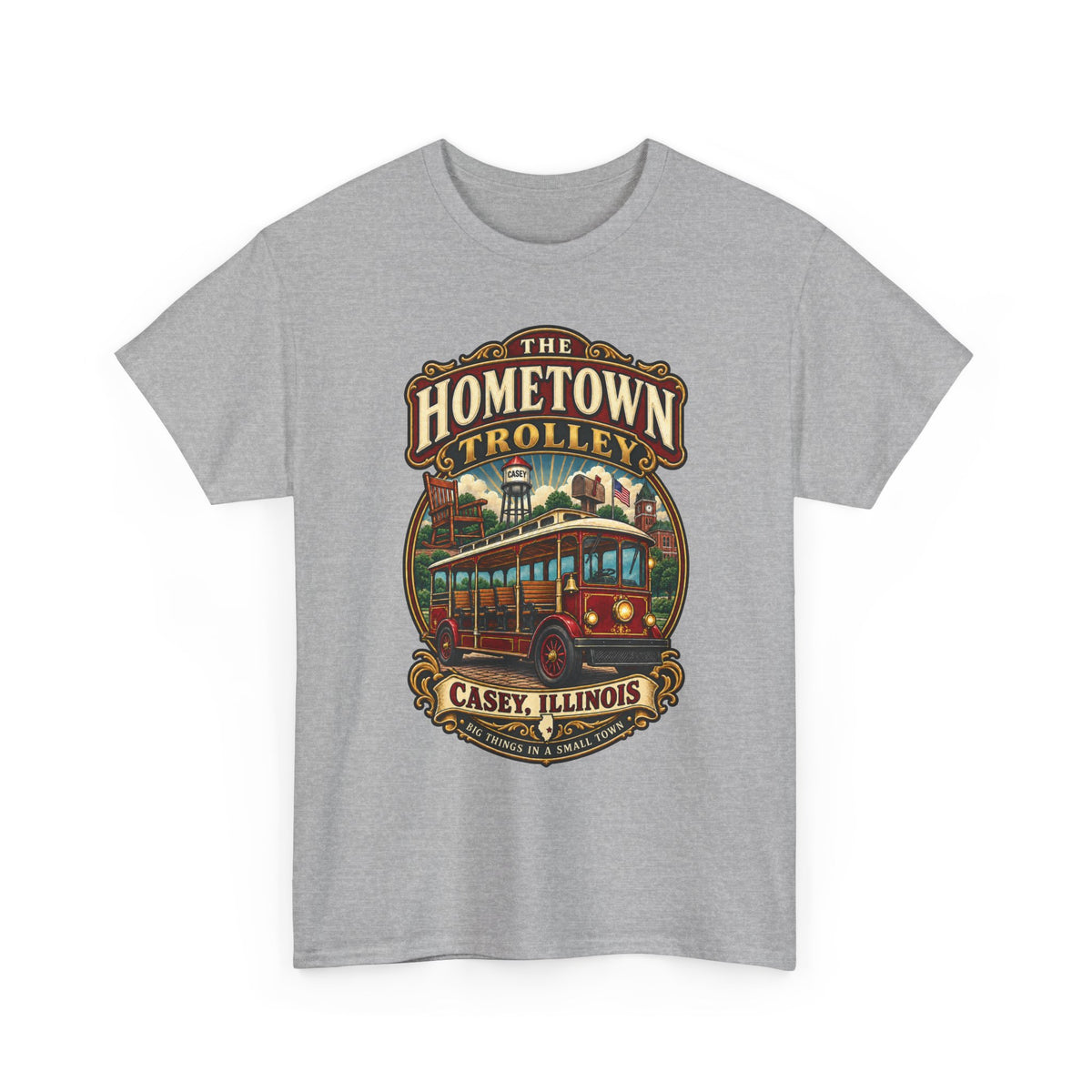 The Hometown Trolley Tee — Casey, Illinois Vintage Transit Shirt