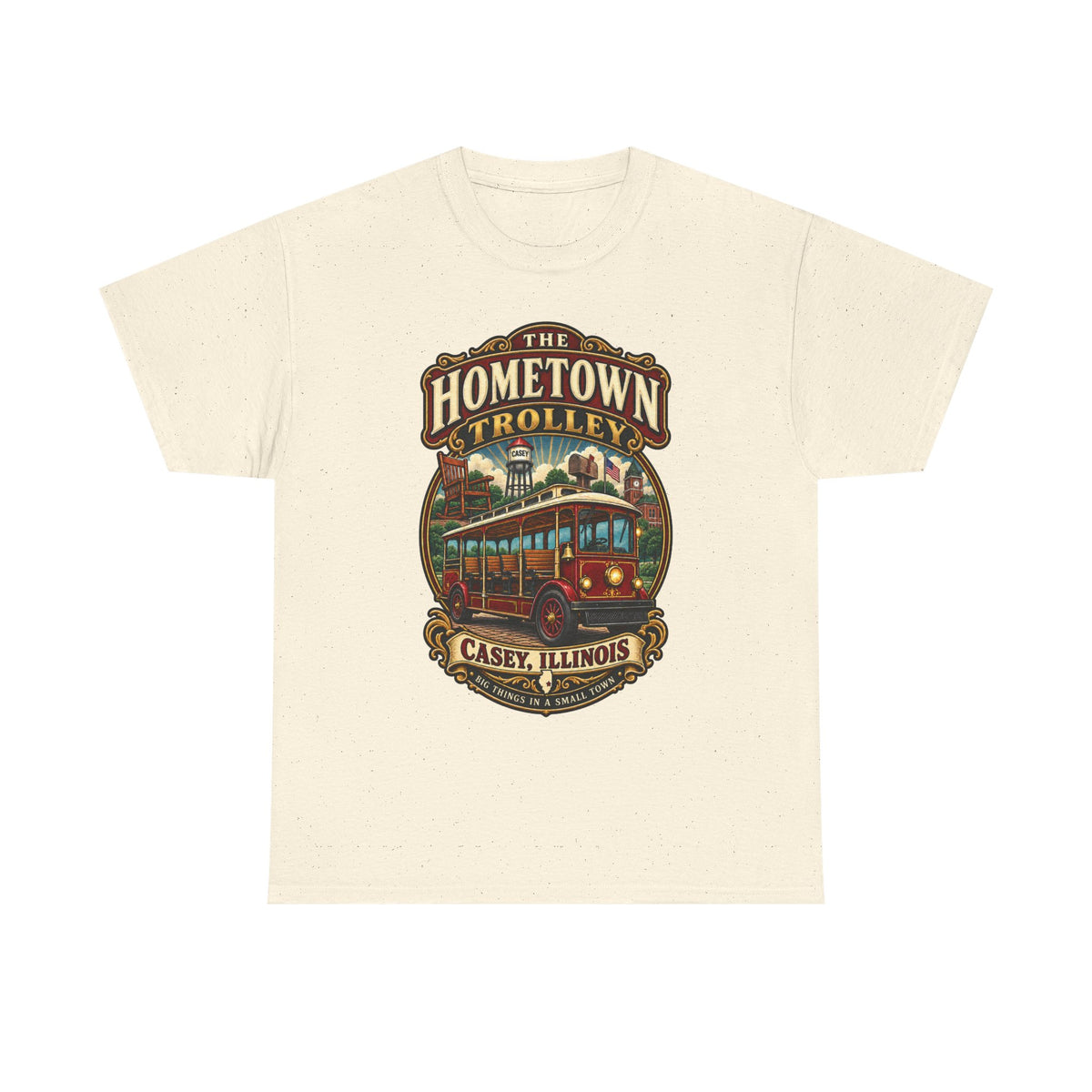 The Hometown Trolley Tee — Casey, Illinois Vintage Transit Shirt