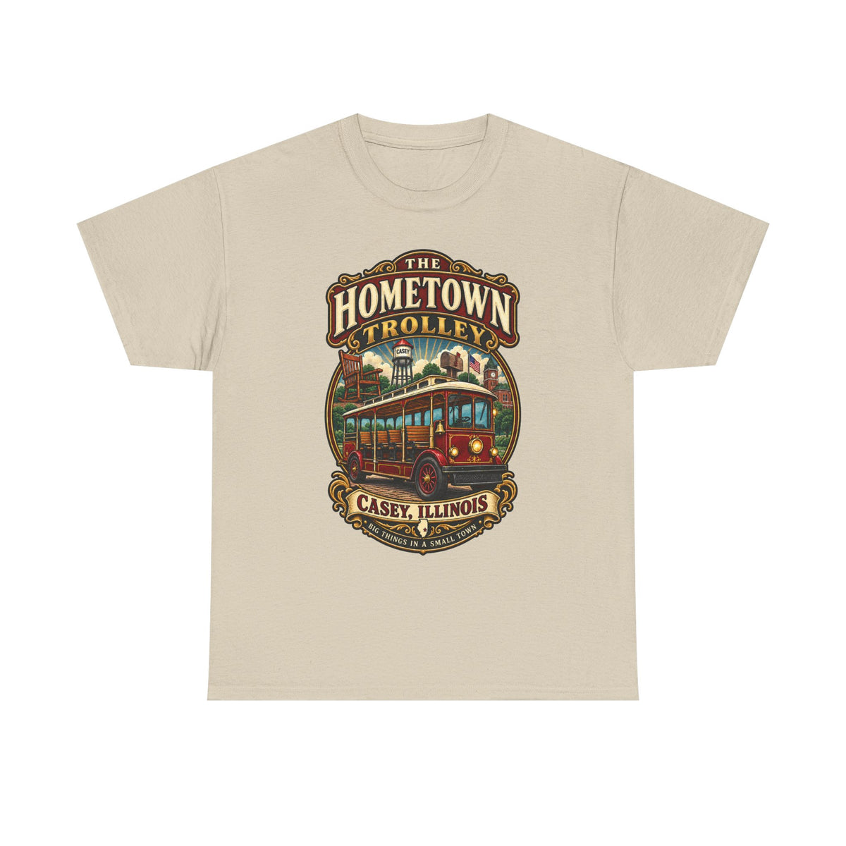 The Hometown Trolley Tee — Casey, Illinois Vintage Transit Shirt