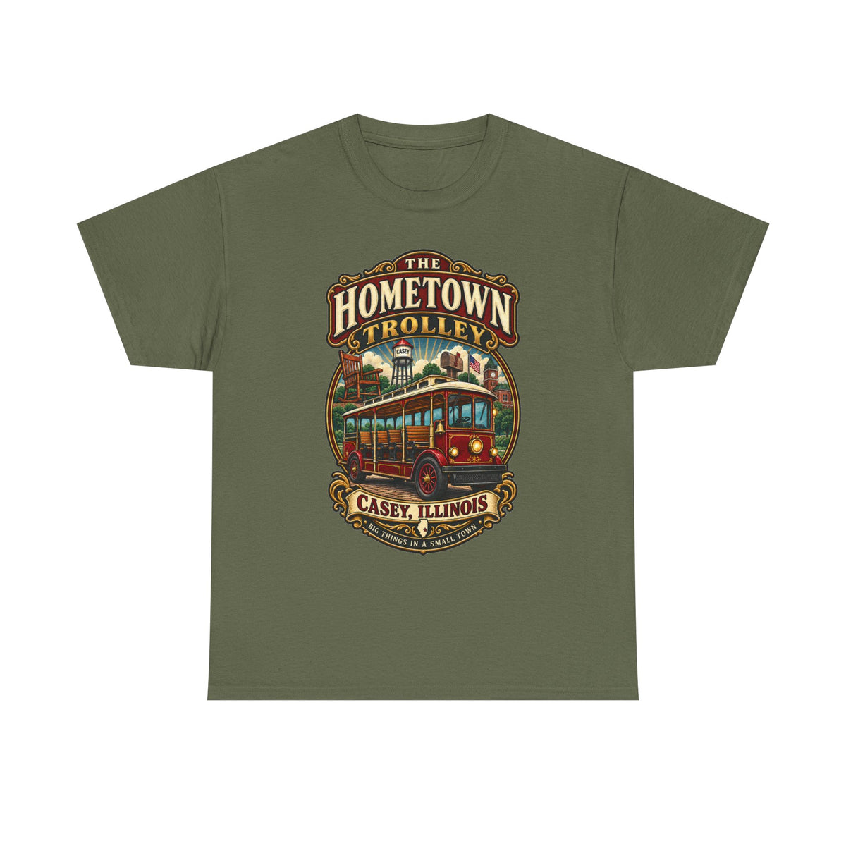 The Hometown Trolley Tee — Casey, Illinois Vintage Transit Shirt
