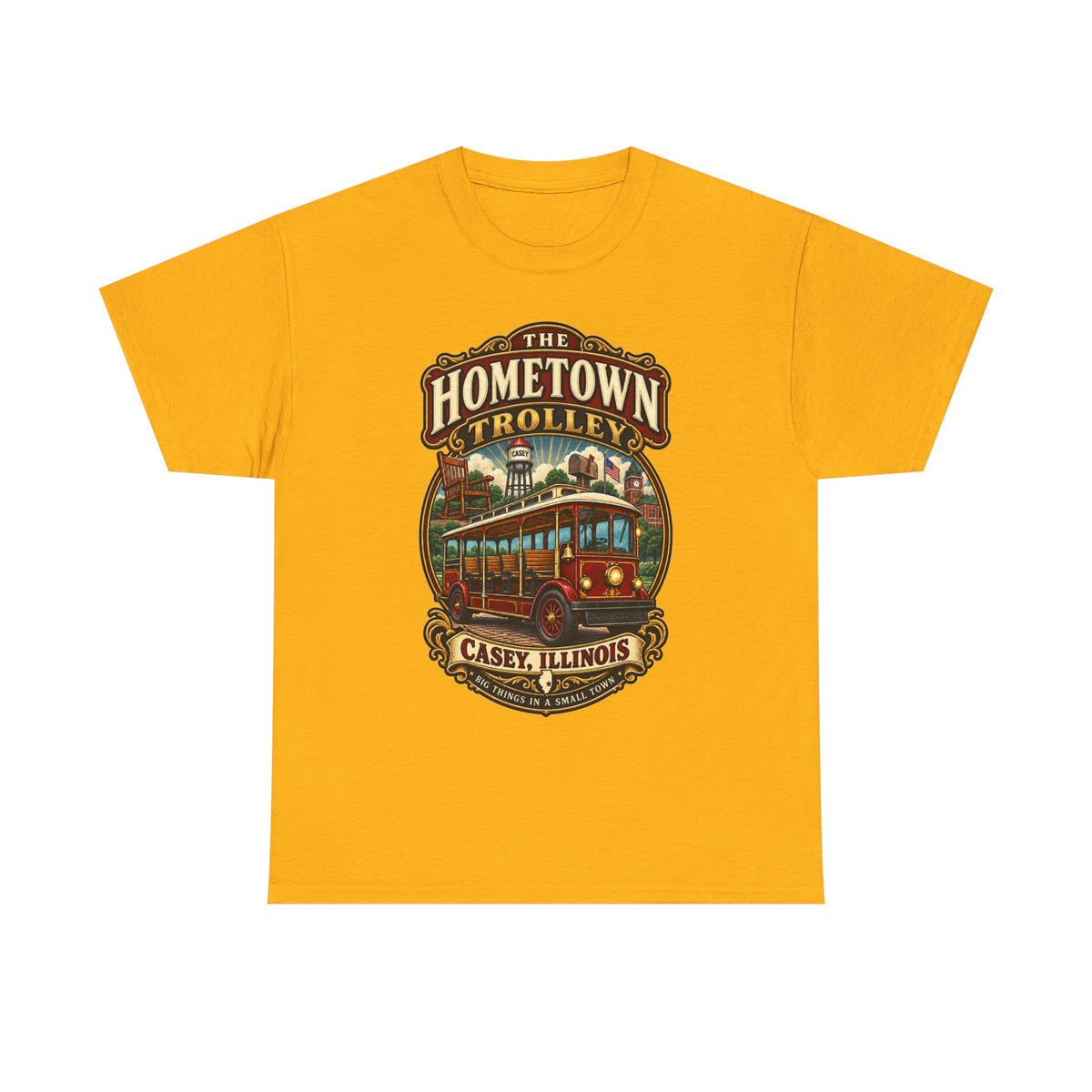 The Hometown Trolley Tee — Casey, Illinois Vintage Transit Shirt