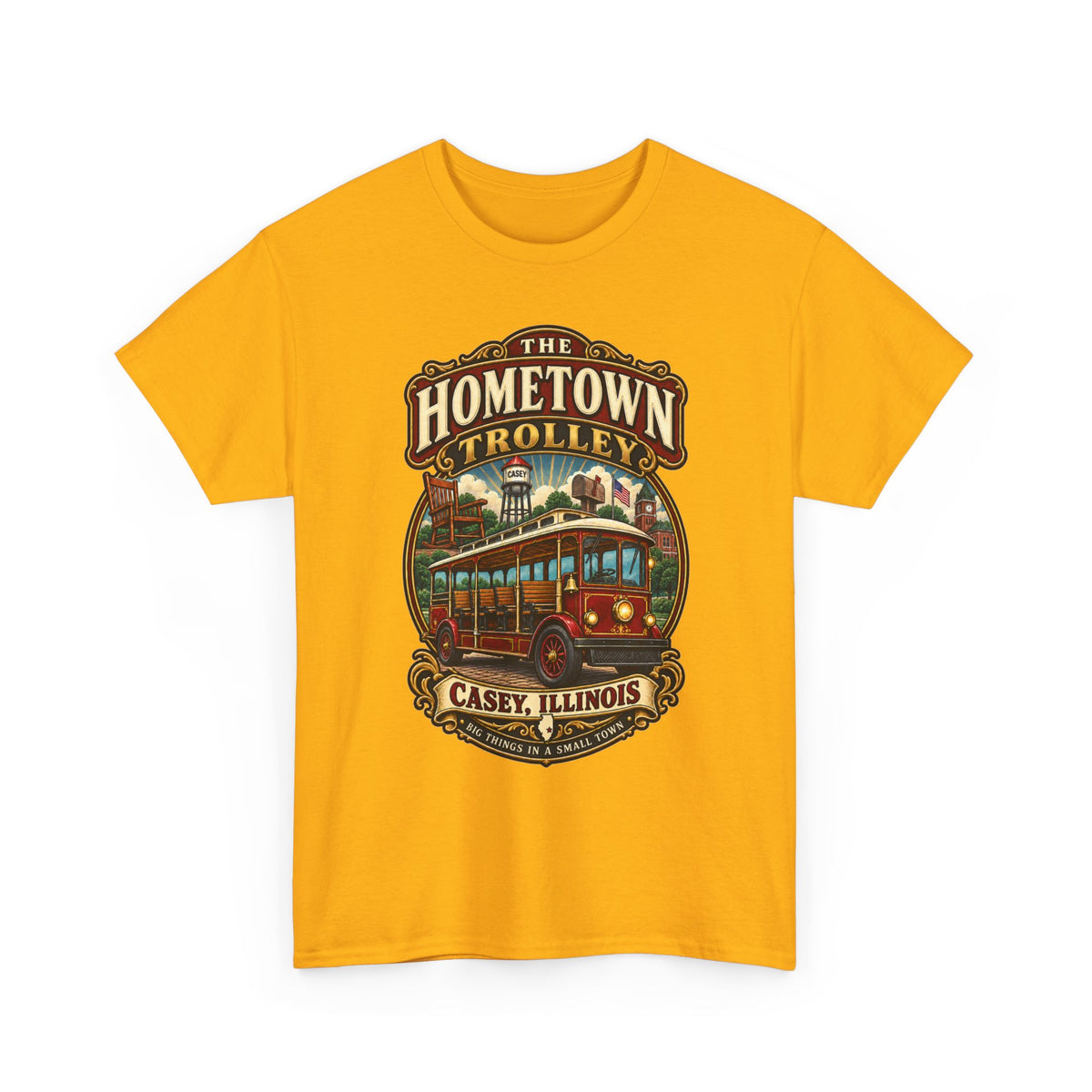 The Hometown Trolley Tee — Casey, Illinois Vintage Transit Shirt