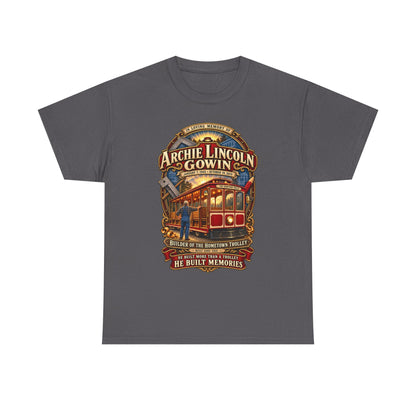 Vintage Trolley Memorial Tee - "Archie Lincoln Gowin" Legacy Shirt