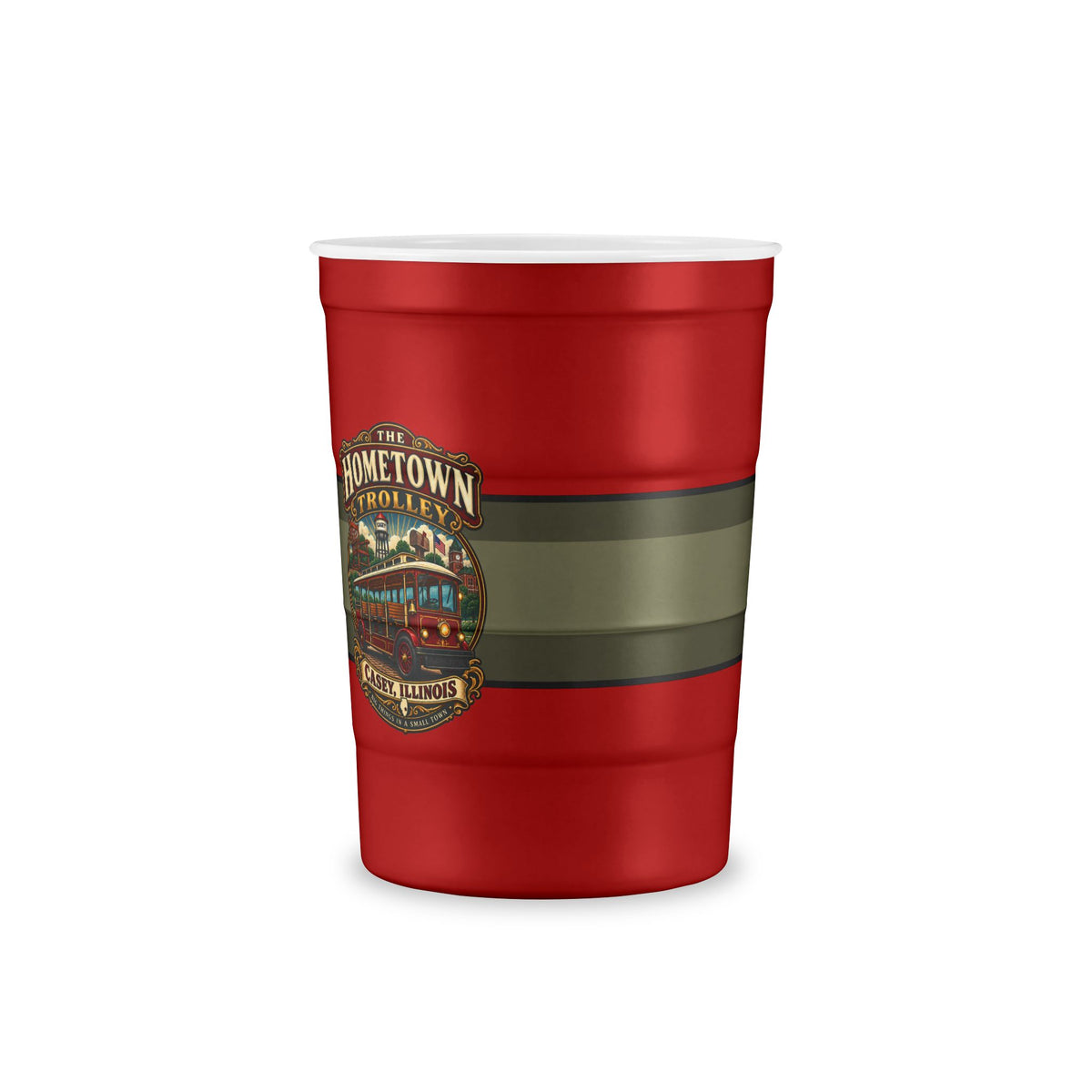 The Hometown Trolley Recyclable Steel Cup