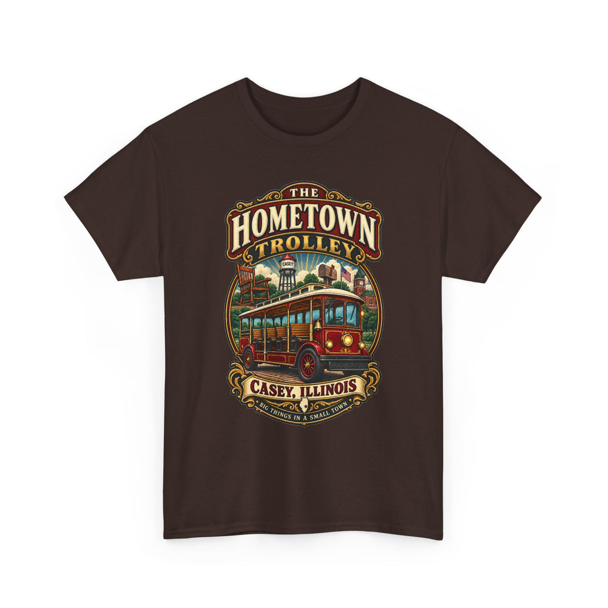 The Hometown Trolley Tee — Casey, Illinois Vintage Transit Shirt