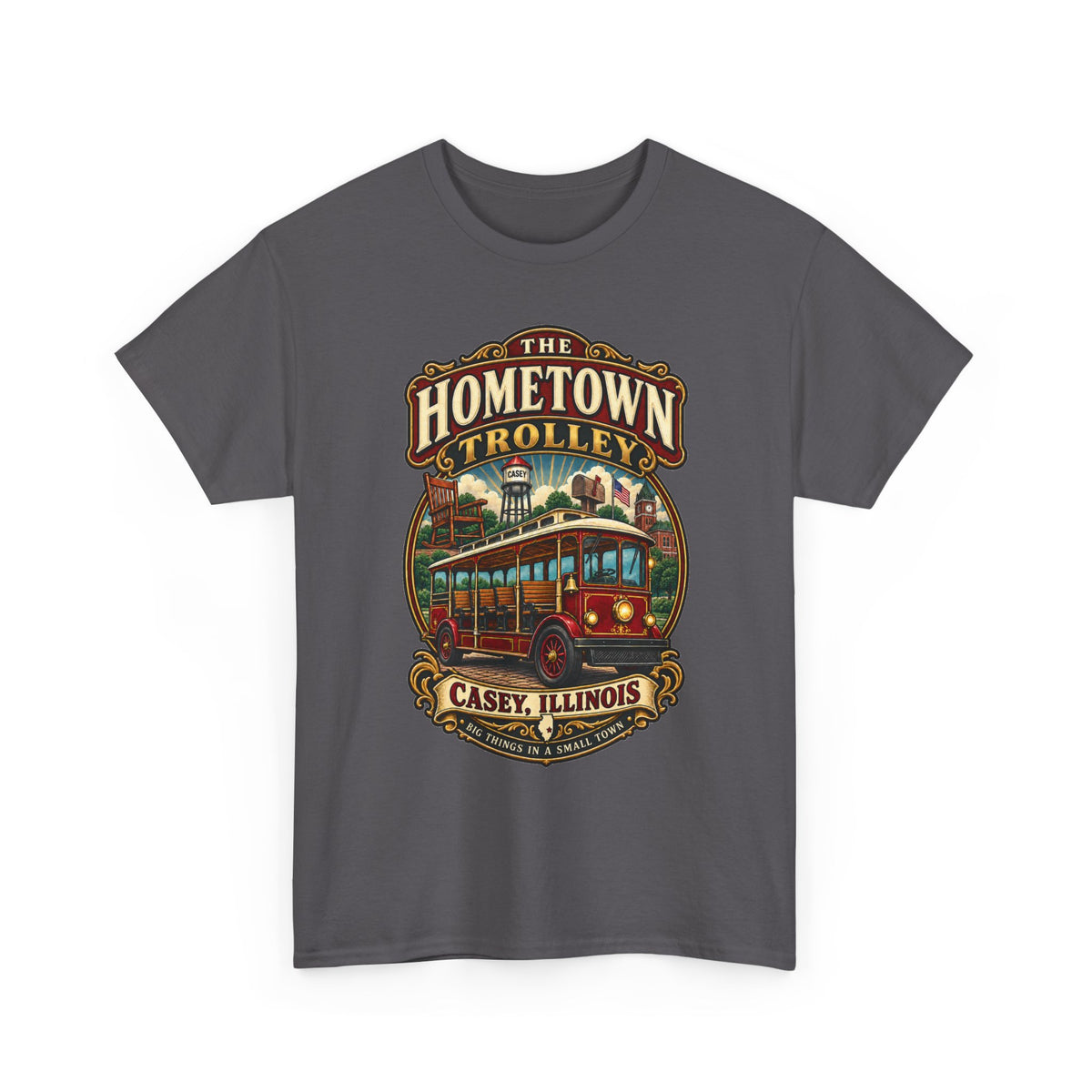 The Hometown Trolley Tee — Casey, Illinois Vintage Transit Shirt